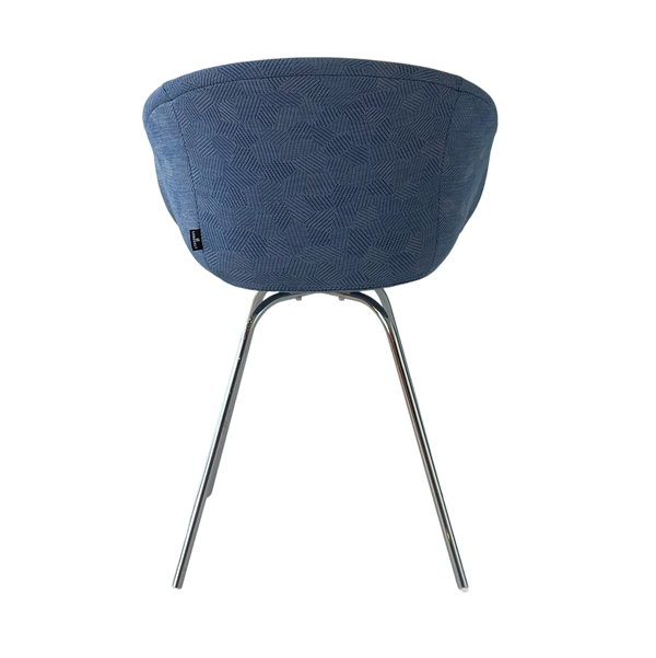 This Bucket Chair 101 - upholstered - blauw gemeleerd