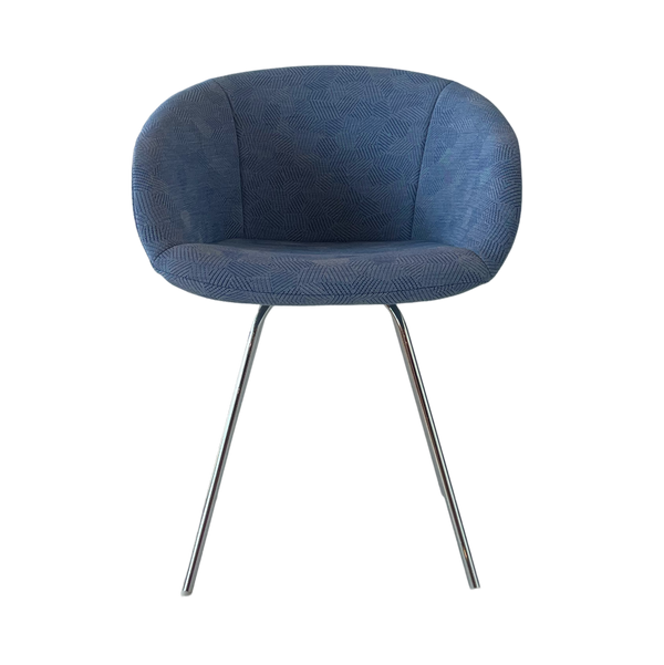 This Bucket Chair 101 - upholstered - blauw gemeleerd