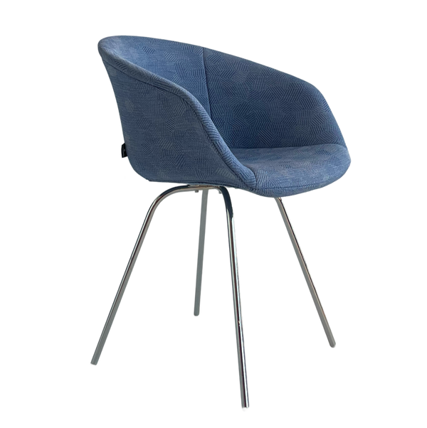 This Bucket Chair 101 - upholstered - blauw gemeleerd